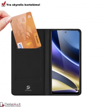 Dux Ducis Skin Pro dirbtinės odos dėklas - juodas (Motorola Moto G51) Dux Ducis Skin Pro dirbtinės odos dėklas - juodas (Motorola Moto G51)
